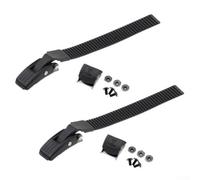 Zeroupshop 2 Set Inline Skate Strap Buckle with Clamp Screw and Nuts, Black PP Replacement Bands for Roller Skates, Includes Mounting Clips and Hardware Kits(B)