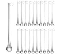 Zeroupshop 20 Pack Glass Raindrop Christmas Ornaments Set 4 Sizes Clear Teardrop Hanging Decorations for Tree for WINDOWS Doors and Wedding Party Transparent Décor(large ball)