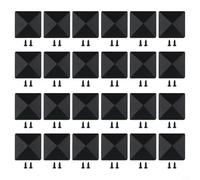 Zeroupshop 24 PCS Fence Post Caps With Drilled Holes For 4X4 Inch Square Posts, Black Deck Post Caps Neat Toppers For Fenced Posts, Pyramid Design Fence Toppers