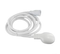 Zeroupshop 2M Rubber Push On Shower Hose And Head Single Taps, 2M, White, Suitable For People And Pets, 1pc