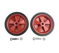 Zeroupshop 2Pcs Air Compressor Caster Wheels 5-6 Inch Shockproof Non-Slip Replacement Casters with Screws, For Oil-Free Machines and Air Pumps Red Silent Rolling Accessories(5inch)