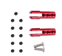 zeroupshop 2x Metal Rudder Arms Linkage for RC Boat Plane(Red)