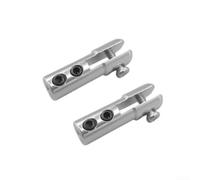 zeroupshop 2x Metal Rudder Arms Linkage for RC Boat Plane(Silver)