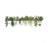 zeroupshop 30 * 90CM Wall Sticker Plants Set Wall Stickers Plants Green 3D Wall Stickers Plants Wall Sticker Indoor Spaces beautifying The Walls(30 * 90CM 1pcs)