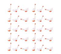 Zeroupshop 30 Pack Miniature Resin Duck Figurines, White Garden Statues for Lawn Yard Decor, Cute Animal Ornaments for Office Shelf, DIY Fairy Garden Accessories