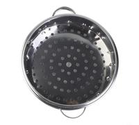 Zeroupshop 304 Stainless Steel Steamer Insert with Ear Handle, for Dumplings Veggies Fish Desserts Healthy Oil Free Cooking, Pot Tray 18cm(18cm Steamer)