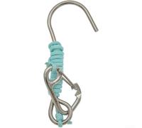 Zeroupshop 316 Stainless Steel Scuba Diving Reef Hook with Safety Rope, Quick Release Buckle, Glow-in-the-Dark Line for For BCD Gear, Royal Blue(H)