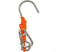 Zeroupshop 316 Stainless Steel Scuba Diving Reef Hook with Safety Rope, Quick Release Buckle, Glow-in-the-Dark Line for For BCD Gear, Royal Blue(J)