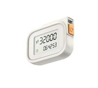 Zeroupshop 3D Pedometer for Walking with LCD Display, Accurate Digital Step Counter Featuring Sensor Calibration and Auto Wake-Up, Low-Power Fitness for Seniors and Daily Activity, White