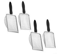 Zeroupshop 4-Pack Garden Soil Sieve Set with Handle, 2mm to 5mm Mesh Plastic Riddle for Filtering Dirt Sand Compost, Lightweight Gardening Tool for Vegetable Planting