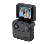 zeroupshop 4K Action Camera with 360 Panoramic Views, Image Stabilization, 2.0-Inches Flip Screen, Fast Charging via Type-C, 6H Life for Cycling and Sports, White(Black)