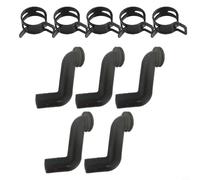 Zeroupshop 5 PCS Oil Resistant Vacuum Hose Compatible with BS 596163/593998 797408 for Craftsman YT4000 YTH24V48 D140 D170 Lawn Mower Engine Fuel Line Tubing with Clamps(oil tube 90 degrees)