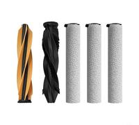 Zeroupshop 5-Piece Accessories Sets, for MOVA Z60 PRO and Z60 Ultra: 2 Tangle-Free Main Brushes, 3 Roller Mop Cloths and HEPA Filters, for Robot Vacuum Cleaner