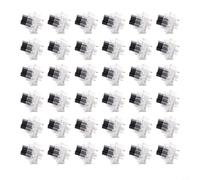 zeroupshop 50 PCS Mechanical Keyboard Switches 3-Pin Tactile Key Clicker Pre-Lubed Clear Housing for Custom Gaming Typing for MX Style Compatible Black Red Brown Purple Green(Black)