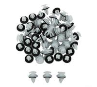 Zeroupshop 50 Pcs White Plastic Car Door Panel Clips Fasteners Compatible with E36 E38 E39 E46 M5 Z3, 14.2mm Top Diameter, 7.5-8mm Hole Size