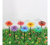 Zeroupshop 50cm Tall Metal for daisy Stake Hand-Painted Iron Design 50cm(Green)