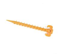 Zeroupshop 50pcs Threaded Plastic Ground Spikes 20cm Yellow Tent Canopy Anchors, with Anvil Head, for Camping For Outdoor Robotic Lawnmower Cable Secure Stakes(threaded 20cm)