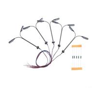 Zeroupshop 5Pcs N Scale Model Platform Lights LED Street Lamps 1:160 Railway Scenery with Resistors for 3V-16V Train Layout Building Decor Steel Tube