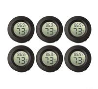 Zeroupshop 6-Pack Digital Hygrometer Black