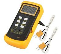 Zeroupshop 6802 II Dual Channel K Type Digital Thermocouple Thermometer Measurement Gauge with High Temperature Range Up to 1300°C 2372°F, 2 External K-Type Probes