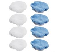 Zeroupshop 8 Pack Car Polishing Pads, 150 mm 6 Inch Microfiber & Synthetic Fleece Buffer Bonnets with Secure Tie-On Band for Waxing Polishing Sleeves Washable Reusable
