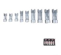Zeroupshop 9-Piece Oxygen Sensor Wrench Set, Chrome Vanadium Steel Fuel Line Removal Tool Kit with 10-22 mm Sockets, Non-Slip Groove Design