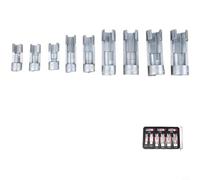 Zeroupshop 9-Piece Oxygen Sensor Wrench Set, Chrome Vanadium Steel Line Removal Tool Kit with 10-22mm Sockets, Non-Slip Groove FOR DESIGN, For 3/8" and 1/2" Drive