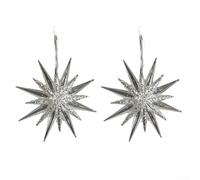 Zeroupshop Acrylic Christmas Hanging Decorations Set Featuring Star, Tree, And Angel Designs To Enhance The Holiday Atmosphere In Homes And Businesses(A)