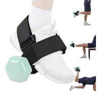 Zeroupshop Adjustable Ankle Weight Straps With Secure Bands For Leg Hip Flexors Hamstrings Training Home Gym Equipment Dumbbell Support Resistance Exercise Black(One set of two)