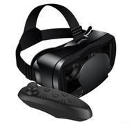 Zeroupshop Adjustable VR Headset, with Controller, for 5-7 Inch Smartphones, Immersive 3D Virtual Reality Glasses, with Eye Protection, ABS Mobile Phone Headset, for Games Movies, White(Black)