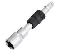 Zeroupshop Alternator Pulley Center Bolt Remover Socket T50/M10 33 Teeth Tool for Alloy Repair Kit Silver(M10+33)