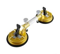Zeroupshop Aluminum Alloy Wall Tile Leveler with Large Suction Cup, Heavy Duty Marble Splicer Glass Granite Mirror Installation, 455mm Seamless Seam Setter Tool Black(gold 150mm)