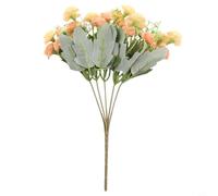 Zeroupshop Artificial Silk Flowers Fake Single Stem Bouquet Vibrant Lilac Hydrangea, for Wedding Party DIY Decorations Centerpiece Aisle A(Shallow Curry)