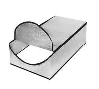 Zeroupshop Attic Staircase Insulation Cover with Zipper, Aluminum Foil Bubble R-Value 14.5 Fire-Resistant Thermal Barrier for Loft Hatches, Dust Seal for Energy Efficiency, Silver 45x40x7cm