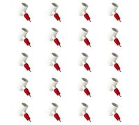 Zeroupshop Automatic Poultry Waterer Nipple Drinker Kit with T-Connectors, For Chickens, Ducks, Quail, Geese & Turkeys, Plastic Backyard Farming Accessories (20 or 40 Pack)(20pcs)