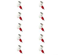 Zeroupshop Automatic Poultry Waterer Nipple Drinker Kit with T-Connectors, For Chickens, Ducks, Quail, Geese & Turkeys, Plastic Backyard Farming Accessories (20 or 40 Pack)(10pcs)