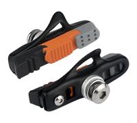 Zeroupshop Brake Pads for Road and Folding Bikes, C-Cliper Caliper Brakes with Metal Rim Specific Rubber Blocks, All-Weather Grip, Lightweight Aluminum Backplate, Wet Dry Grip Brake Shoes(A)