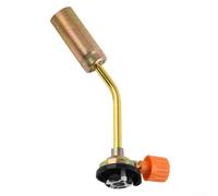 Zeroupshop Brass Kitchen Torch Nozzle, Adjustable 1300°C Flame Burner Head for Baking, BBQ, Welding & Camping, Windproof 360° Gas Blowtorch Tip, 19cm Length (Cylinder Not Included)