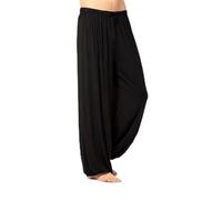 Zeroupshop Breathable Cotton Martial Arts Practice Pants Men Traditional Chinese Tai Chi Training Trousers Summer Wing Chun Shaolin Wear(XL Black)