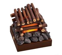 Zeroupshop Campfire Lamp with White Noise USB Rechargeable for touch Dimming(Walnut)