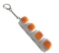 Zeroupshop Caramel Bread Keyboard Fidget Chain Toy with Crispy Click Sound, ABS Plastic Stress Relief Keychain at Work, Home, or Travel, Compact Portable Fun Engaging Design(D)