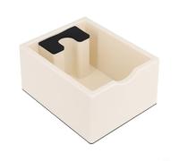 Zeroupshop Coffee Grounds Knock Box with Portafilter Holder for Espresso Machines, Detachable Design with Silicone Protective Rod, Thickened ABS and Silicone, Anti-Slip Base Pads(white)