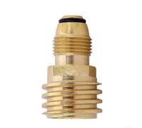 Zeroupshop Compact Propane Tank Converter 20lb to 1lb Brass(1 pc) | Converts 20lb tanks to 1lb appliances, for service valve compatible, seamless gas flow connection