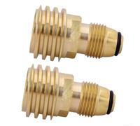 Zeroupshop Compact Propane Tank Converter 20lb to 1lb Brass(2 PCS) | Converts 20lb tanks to 1lb appliances, for service valve compatible, seamless gas flow connection