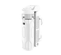 Zeroupshop Compact Telescopic Phone Stand with Remote Shutter Foldable Mini Tripod Mount Adjustable Length 220-365 mm for Mobile Photography Vlogging(White)