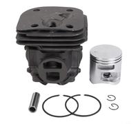 Zeroupshop Cylinder for PISTON Ring Kit for 365 372XP Chainsaw Parts, Complete Engine Rebuild Set with Metal Cylinder, 2 Rings and Pin Clips, Silver Replacement Assembly for outdoor power Equipment