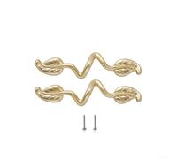 Zeroupshop Decorative Leaf Shape Zinc Alloy Handles for Cabinets and Drawers Enhance Your Home Decor (A-Gold)