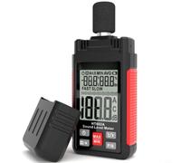 Zeroupshop Digital Sound Level Meter 30-130dBA Noise Detector, with Temp Humidity, Fast/Slow Response, Backlit LCD, Data Hold, for Factory Construction Office(HT602A)