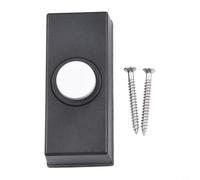 Zeroupshop Door Bell Push Button, Wired Connection Door Bell Chime Bell Push Fits Most Doorbell Chimes for Home Garage Warehouse(black)