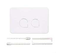 Zeroupshop Dual Flush Toilet Flush Plate with Two Buttons, Fits for Geberit UP300 UP320 and Sigm-Series 01/10/20/21/30/50/60, Cistern Panel for Modern Bathroom Décor(White)